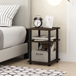Foto 3 | Mesa Auxiliar Furinno Turn-n-tube De Fácil Montaje Columbia Walnut - Venta Internacional.