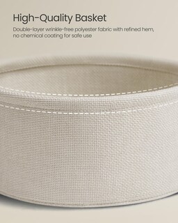 Foto 7 | Mesa Auxiliar Vasagle Redonda Con Estación De Carga, Color Blanco Crema - Venta Internacional.