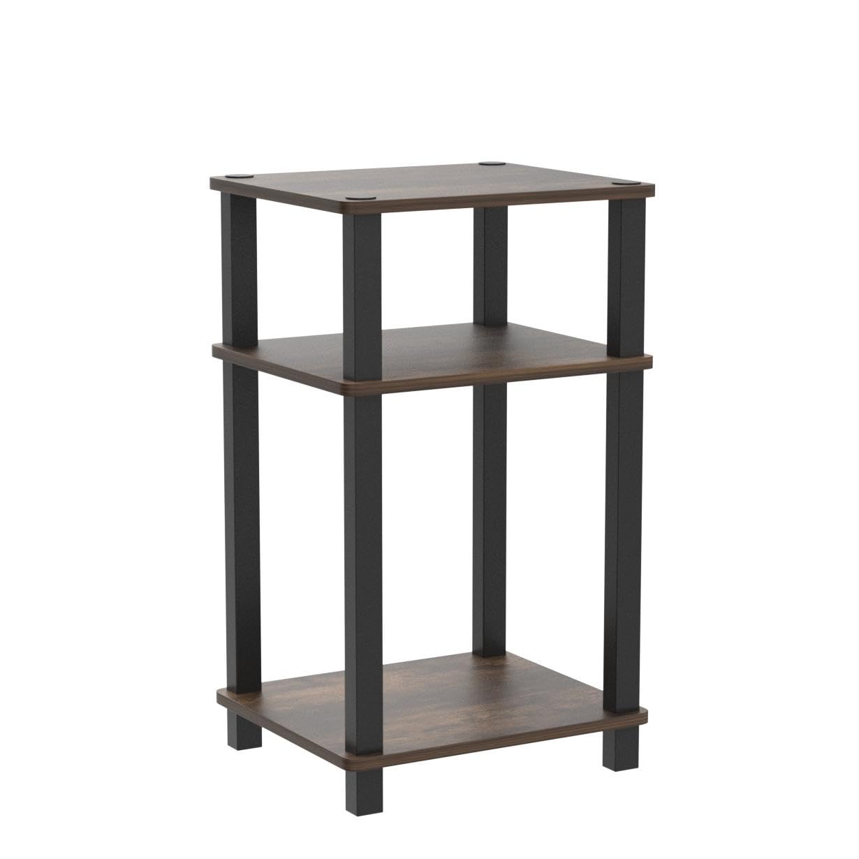 Foto 4 | Mesa Auxiliar Furinno Just Turn-tube De 3 Niveles, Color Ámbar Pino/negro - Venta Internacional.