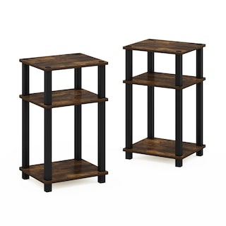 Foto 7 | Mesa Auxiliar Furinno Just Turn-tube De 3 Niveles, Color Ámbar Pino/negro - Venta Internacional.