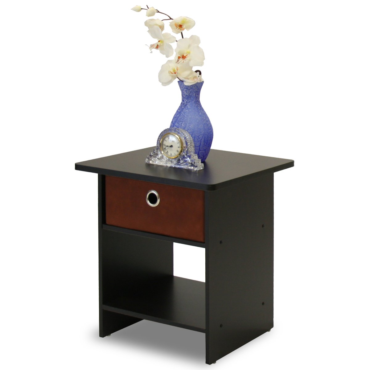 Foto 2 pulgar | Mesa Auxiliar Furinno Dario Con Cajón Para Papelera, Color Café Espresso Y Marrón - Venta Internacional.