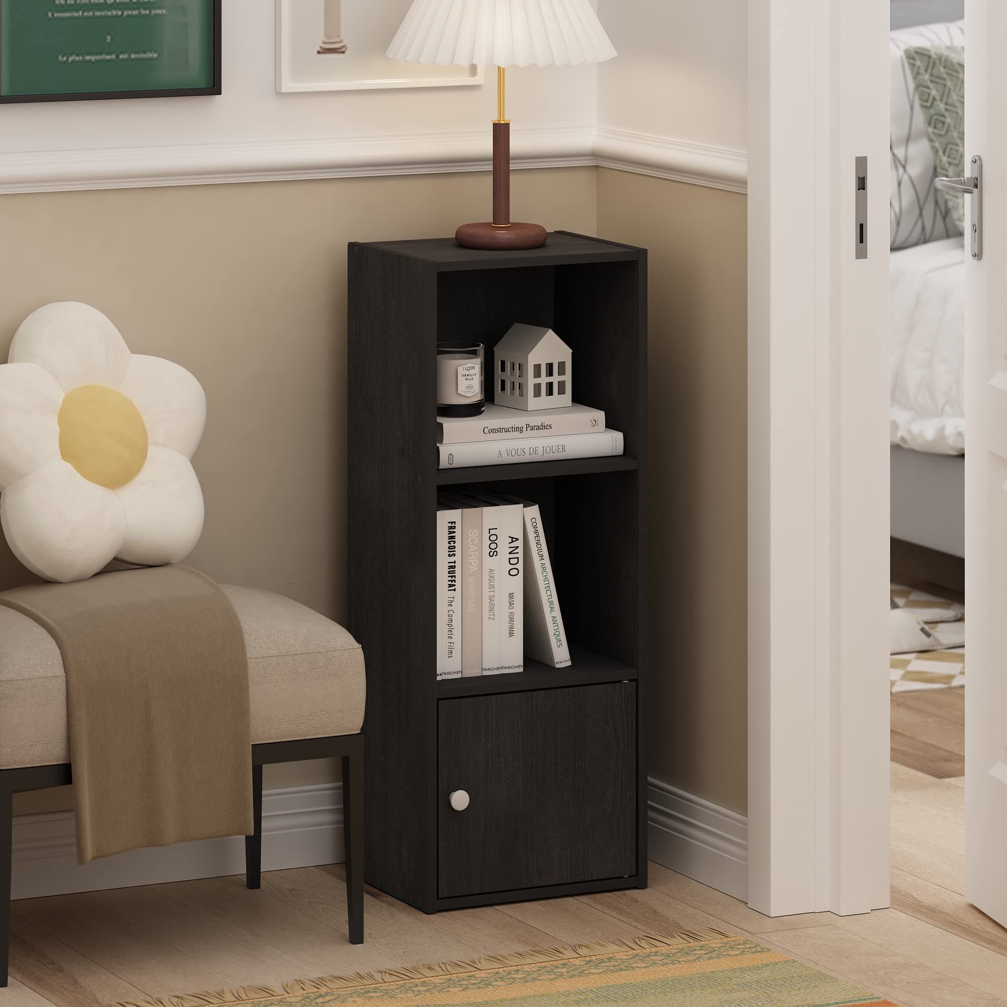 Foto 4 pulgar | Estantería Furinno Luder Con Armario De Almacenamiento De 1 Puerta - Venta Internacional.