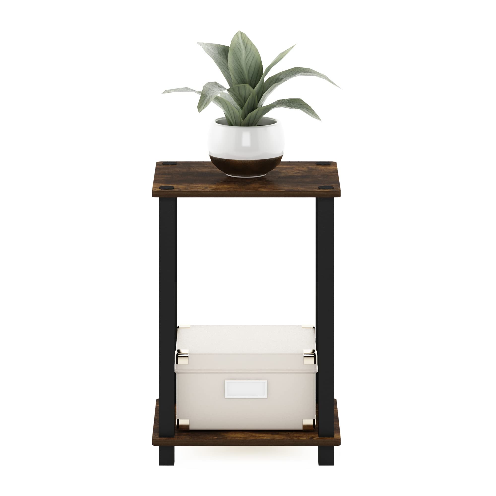 Foto 6 | Mesa Auxiliar Furinno Simplistic, Paquete De 2 Unidades, Color Ámbar Pino/negro - Venta Internacional.