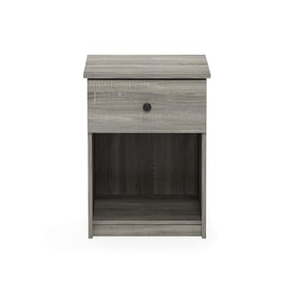 Foto 3 | Mesita De Noche Furinno Tidur, Roble Francés, Gris, Paquete De 1 - Venta Internacional.