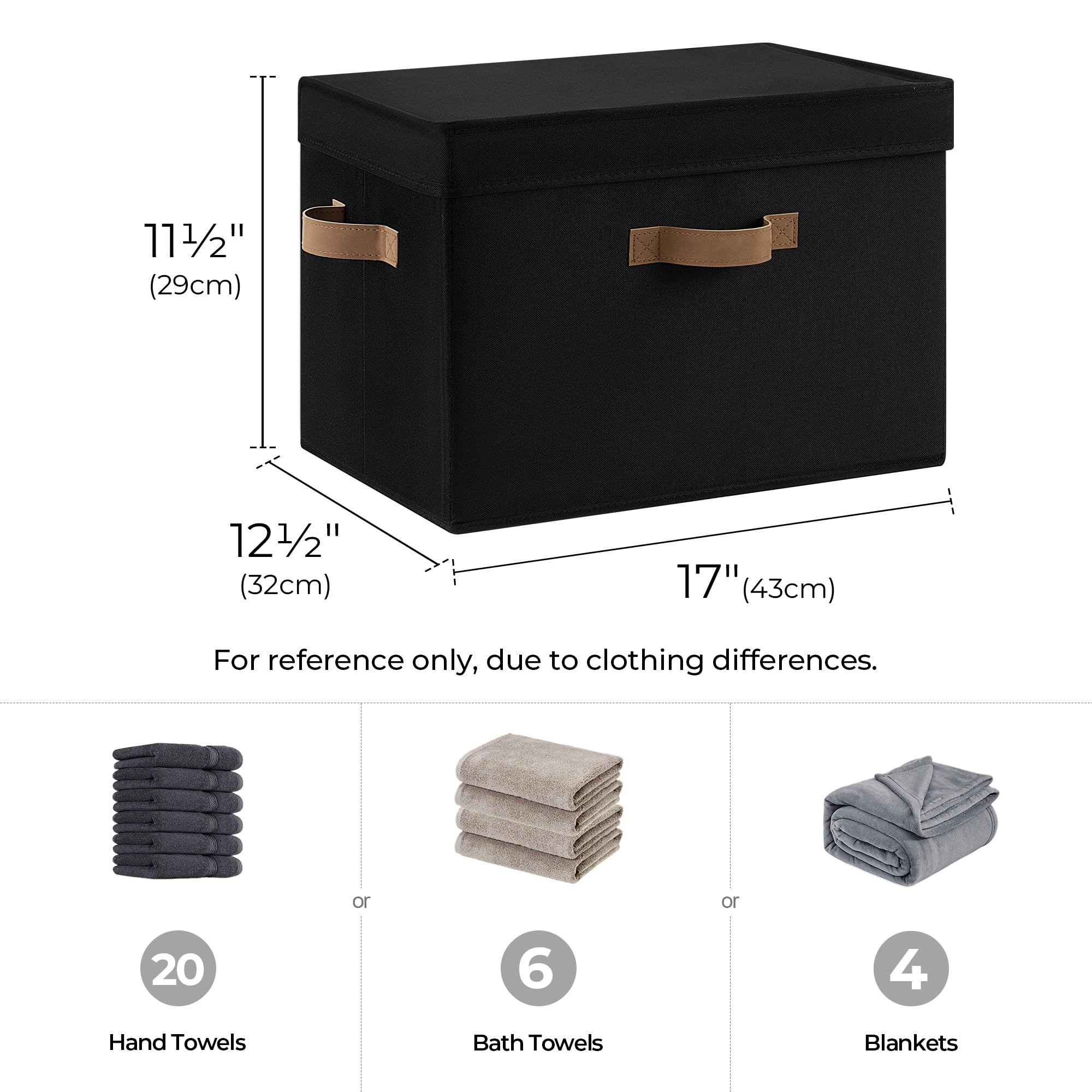Foto 3 pulgar | Cubos De Almacenamiento Storageworks Decorativos Con Tapa De 40 Litros, Color Negro, Paquete De 2 - Venta Internacional.