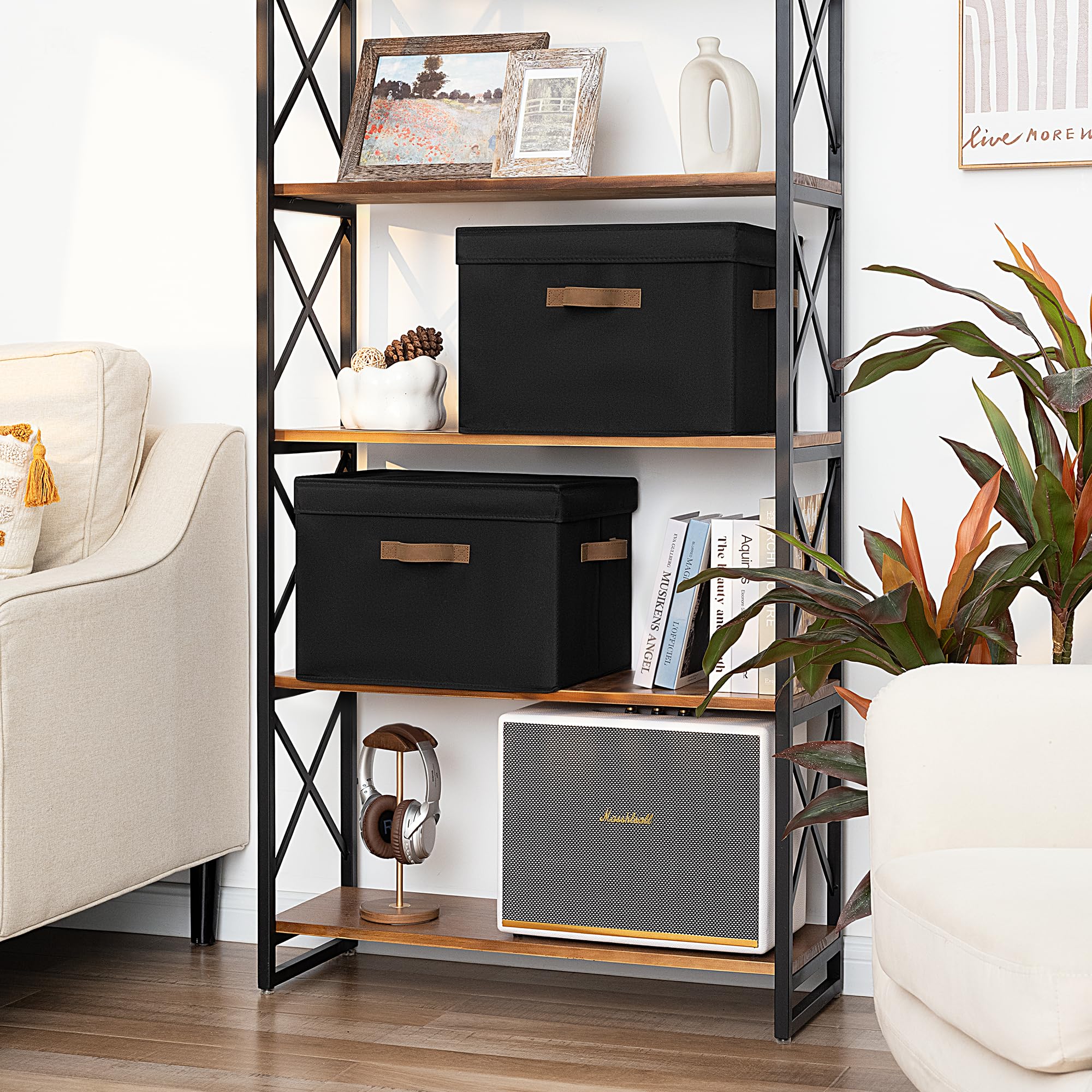 Foto 6 pulgar | Cubos De Almacenamiento Storageworks Decorativos Con Tapa De 40 Litros, Color Negro, Paquete De 2 - Venta Internacional.