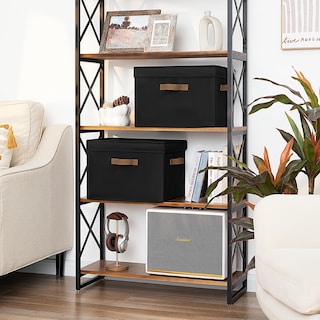 Foto 5 | Cubos De Almacenamiento Storageworks Decorativos Con Tapa De 40 Litros, Color Negro, Paquete De 2 - Venta Internacional.
