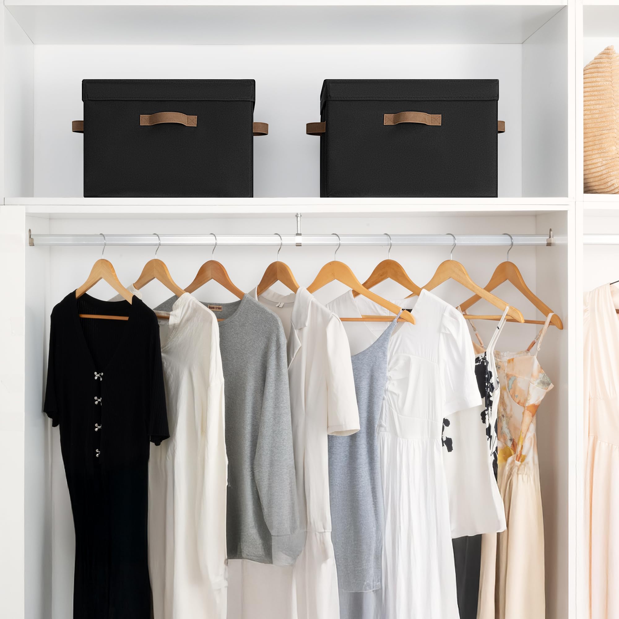 Foto 6 | Cubos De Almacenamiento Storageworks Decorativos Con Tapa De 40 Litros, Color Negro, Paquete De 2 - Venta Internacional.