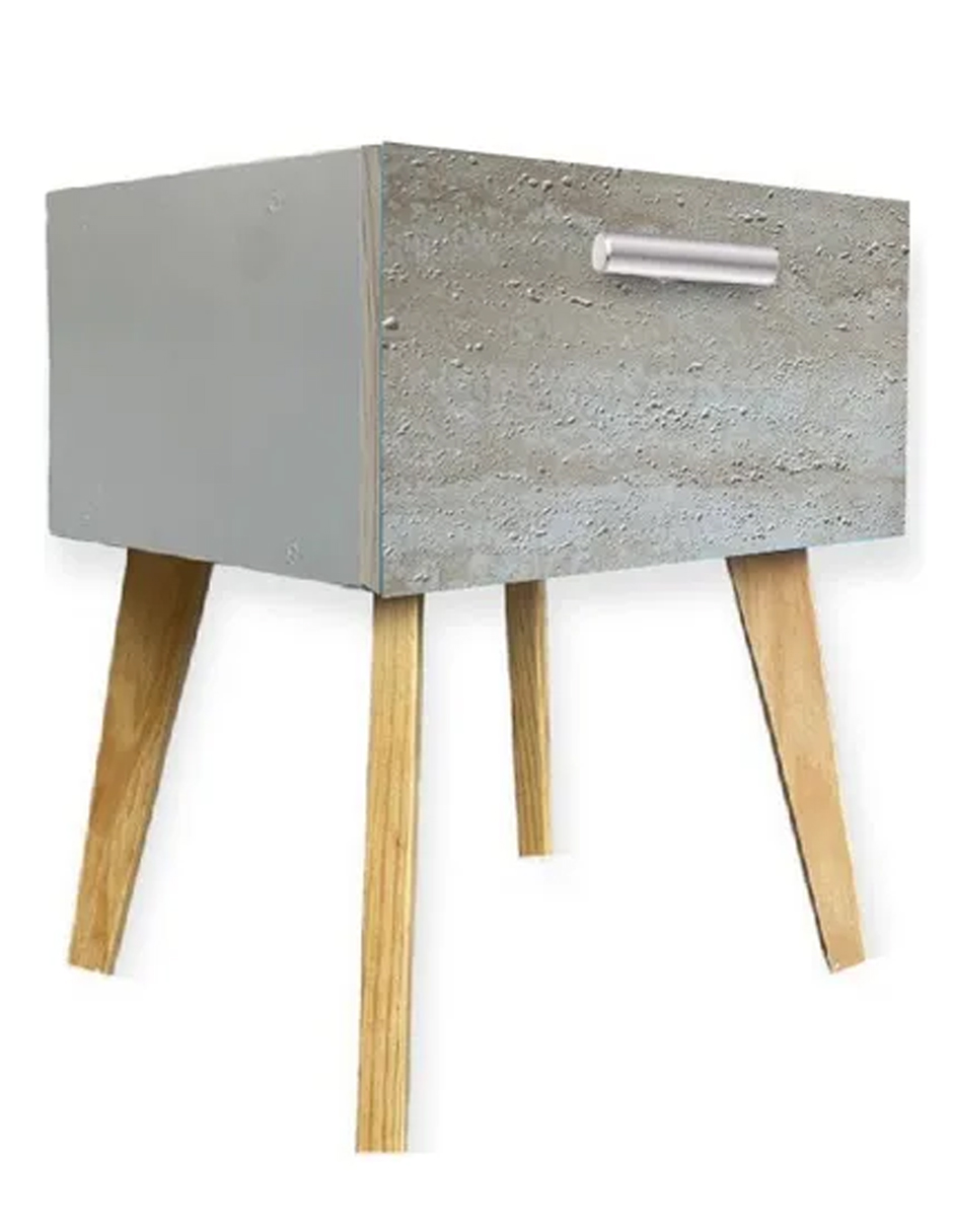 Foto 1 | Buro Mesa De Noche Piedra Beige Recámara Organizador