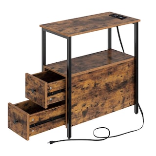 Foto 1 | Mesa De Centro Furniturer Vrains Marrón 60 X 30 X 62 Cm