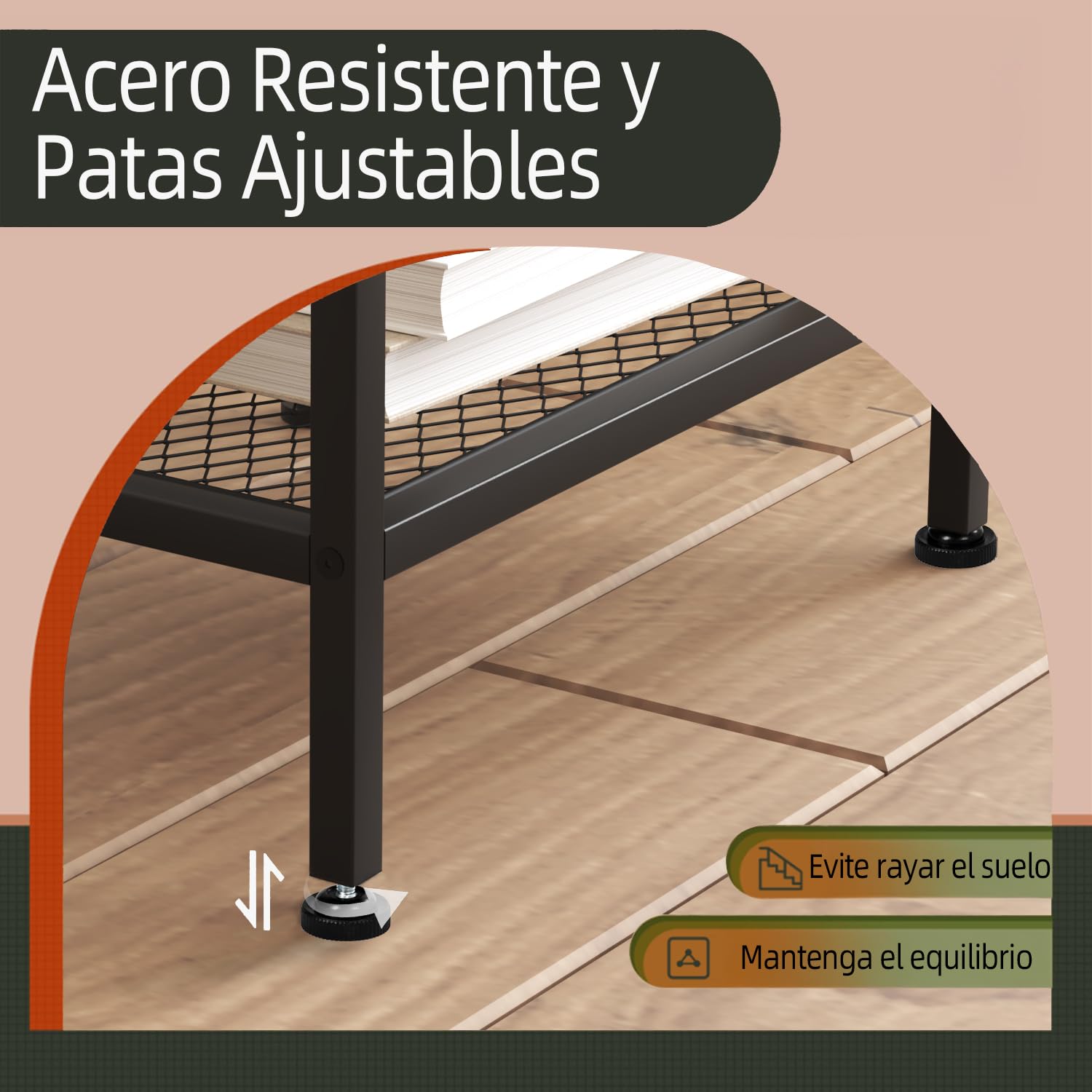 Foto 7 pulgar | Mesa De Centro Furniturer Oakham Marrón 38 X 28 X 52 Cm