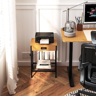 Foto 4 | Mesa De Centro Furniturer Oakham Negro 38 X 28 X 52 Cm