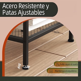 Foto 8 | Mesa De Centro Furniturer Oakham Negro 38 X 28 X 52 Cm
