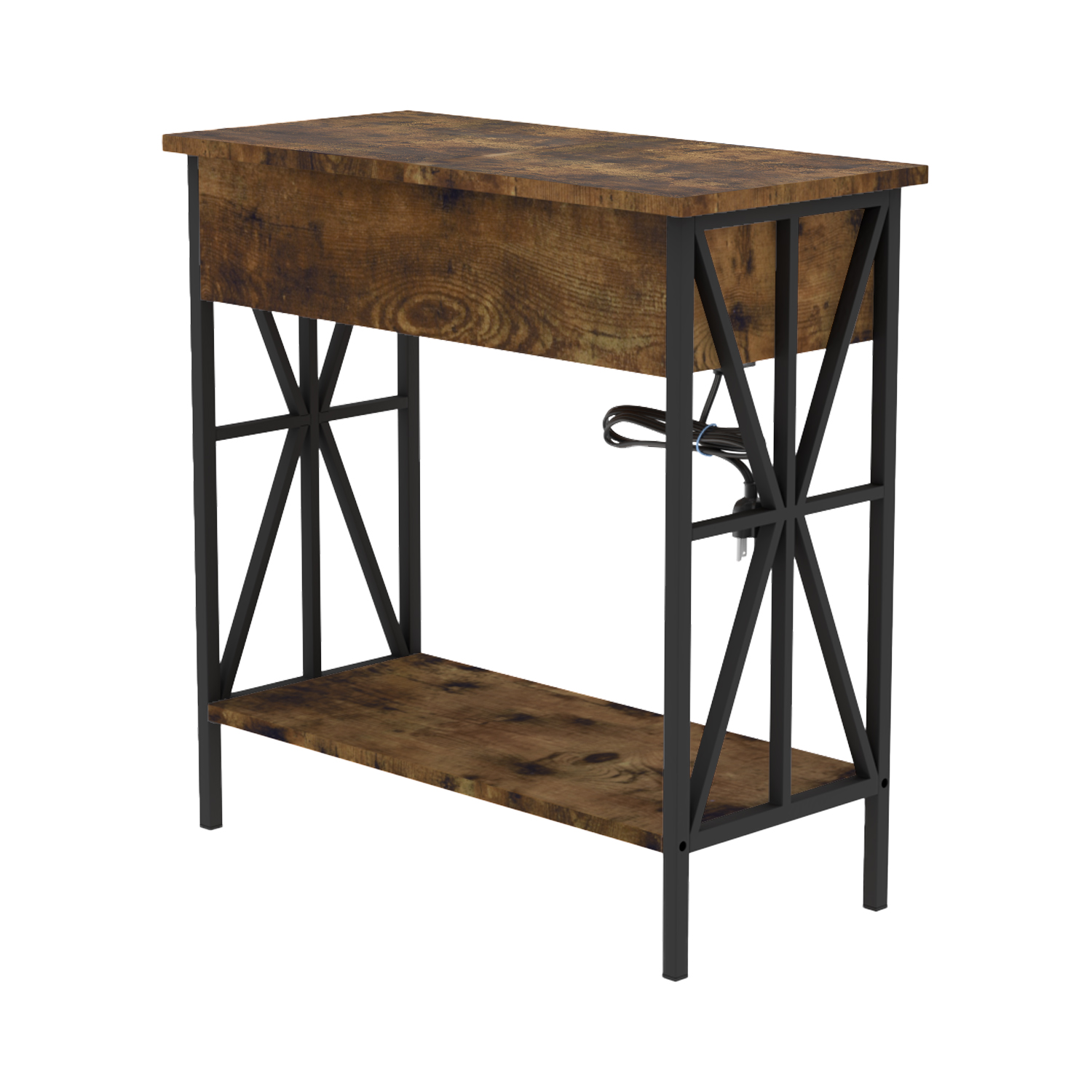 Mesa De Centro Furniturer Lutie Marrón 60 X 28.5 X 61 Cm