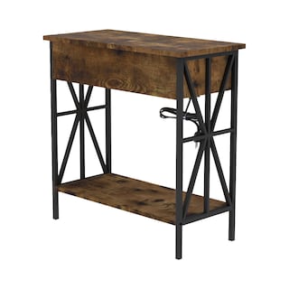 Foto 1 | Mesa De Centro Furniturer Lutie Marrón 60 X 28.5 X 61 Cm