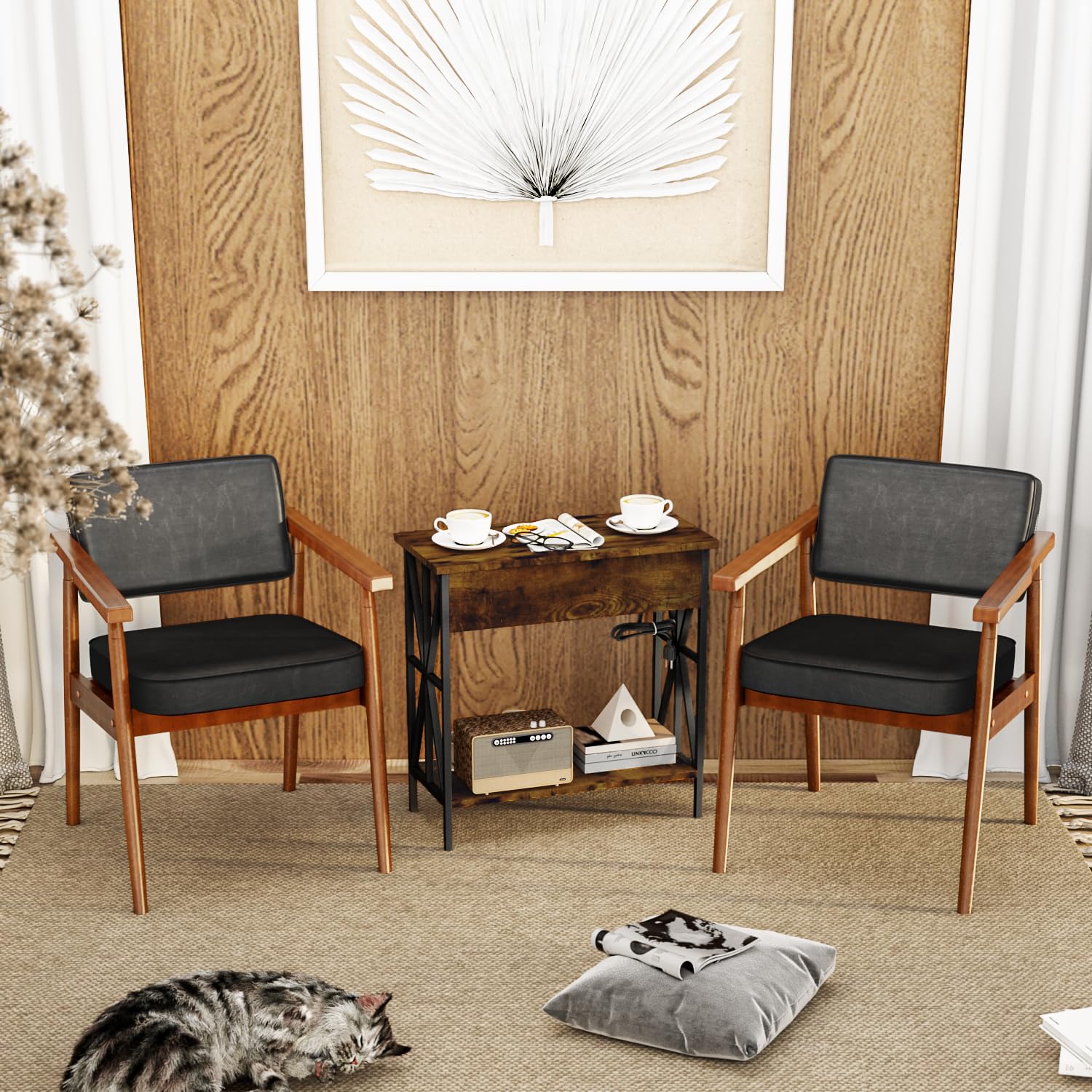 Foto 5 pulgar | Mesa De Centro Furniturer Lutie Marrón 60 X 28.5 X 61 Cm