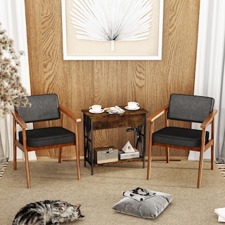 Foto 4 | Mesa De Centro Furniturer Lutie Marrón 60 X 28.5 X 61 Cm