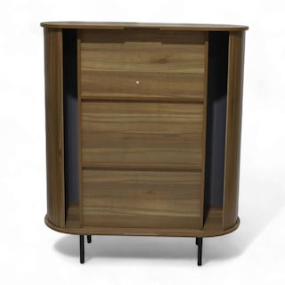 Foto 5 | Buró Para Recámara Mesa De Noche Maple Moderno Minimalista