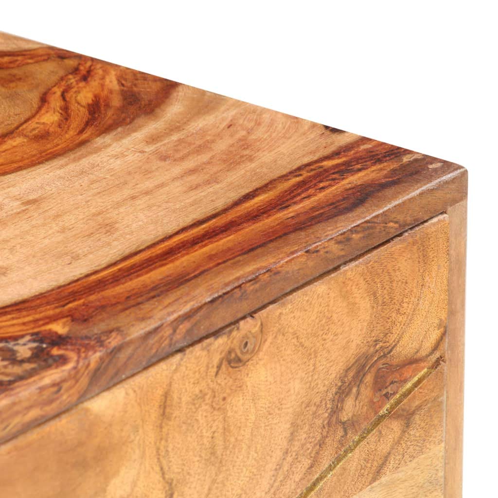 Foto 8 pulgar | Mesita De Noche Vidaxl De Madera Maciza Con 2 Cajones  Diseño Rústico - Venta Internacional.