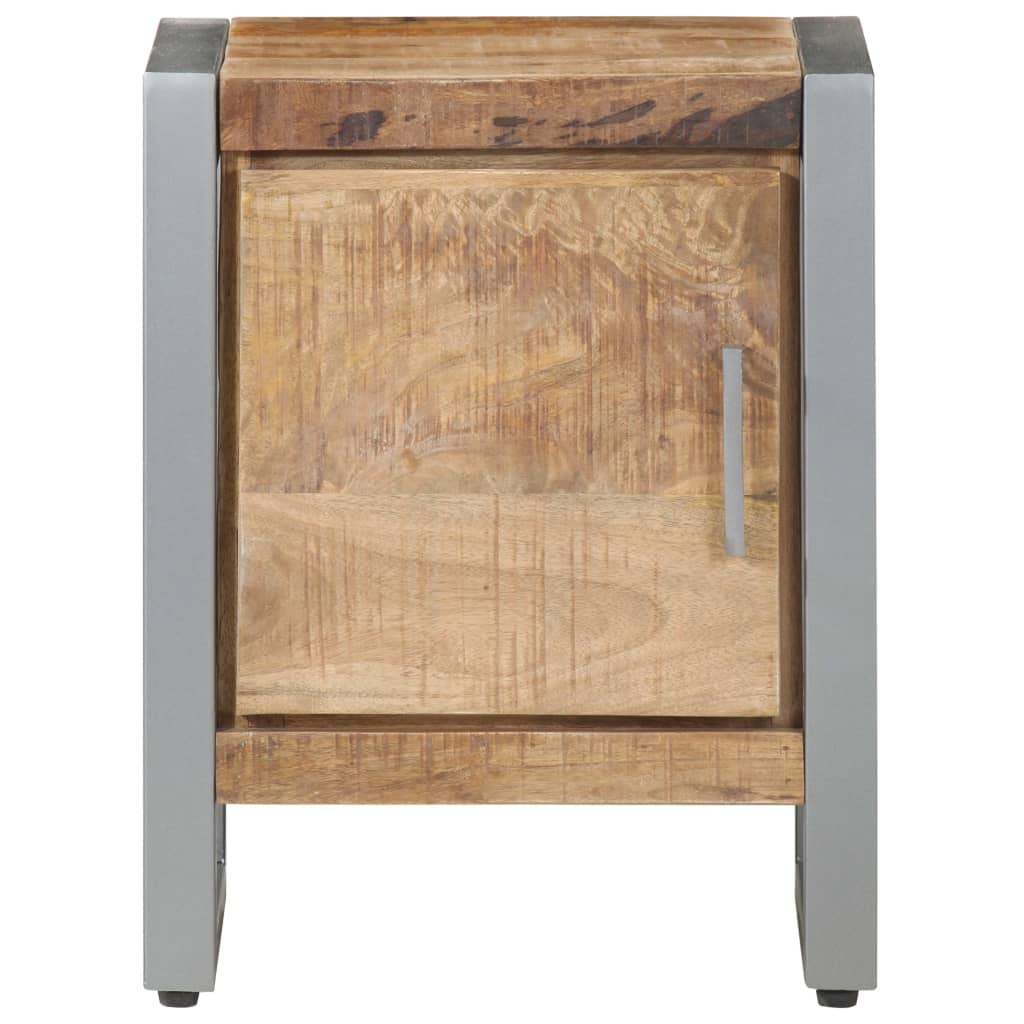 Foto 3 | Mesita De Noche Vidaxl Industrial De Mango Rugoso Y Hierro - Venta Internacional.