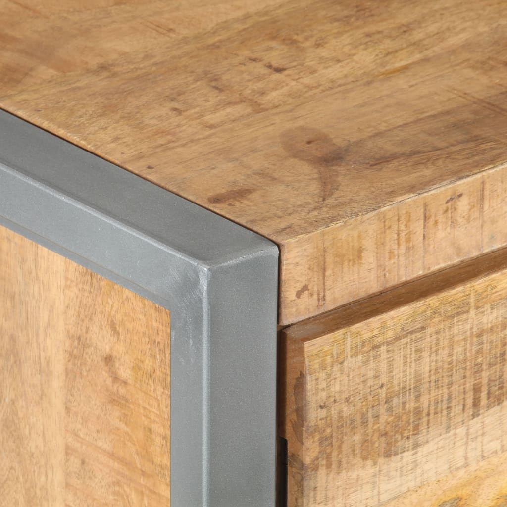 Foto 6 | Mesita De Noche Vidaxl Industrial De Mango Rugoso Y Hierro - Venta Internacional.
