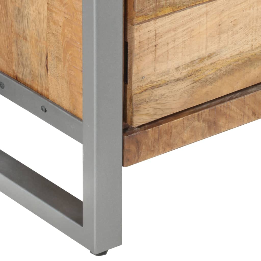 Foto 7 | Mesita De Noche Vidaxl Industrial De Mango Rugoso Y Hierro - Venta Internacional.