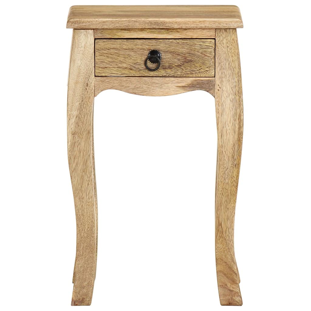 Foto 4 pulgar | Mesita De Noche Vidaxl De Mango Macizo Rústica Con Cajón - Venta Internacional.