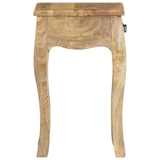 Foto 6 | Mesita De Noche Vidaxl De Mango Macizo Rústica Con Cajón - Venta Internacional.