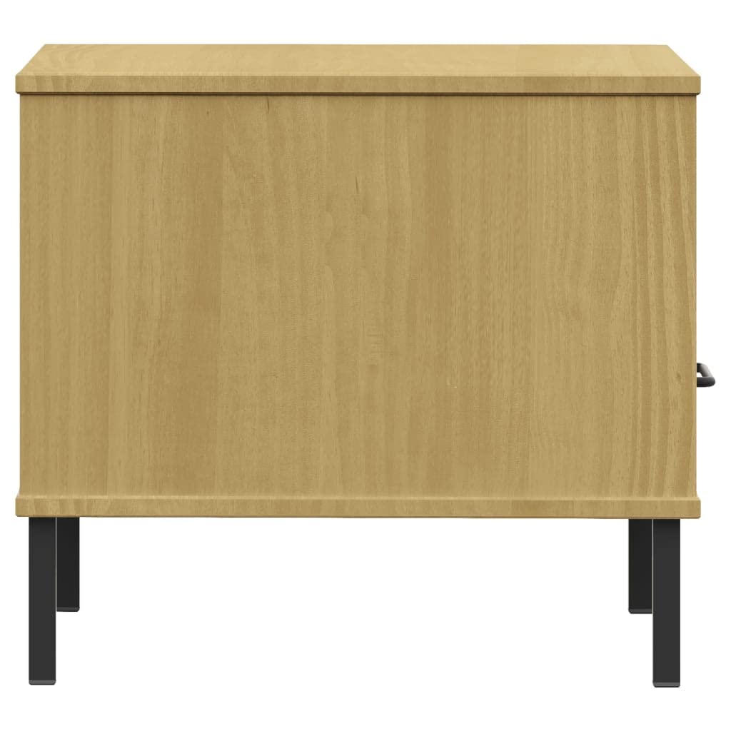 Foto 7 | Mesita De Noche Vidaxl De Madera Maciza De Pino Marrón Con Cajón  45 X 45 X 45 Cm - Venta Internacional.