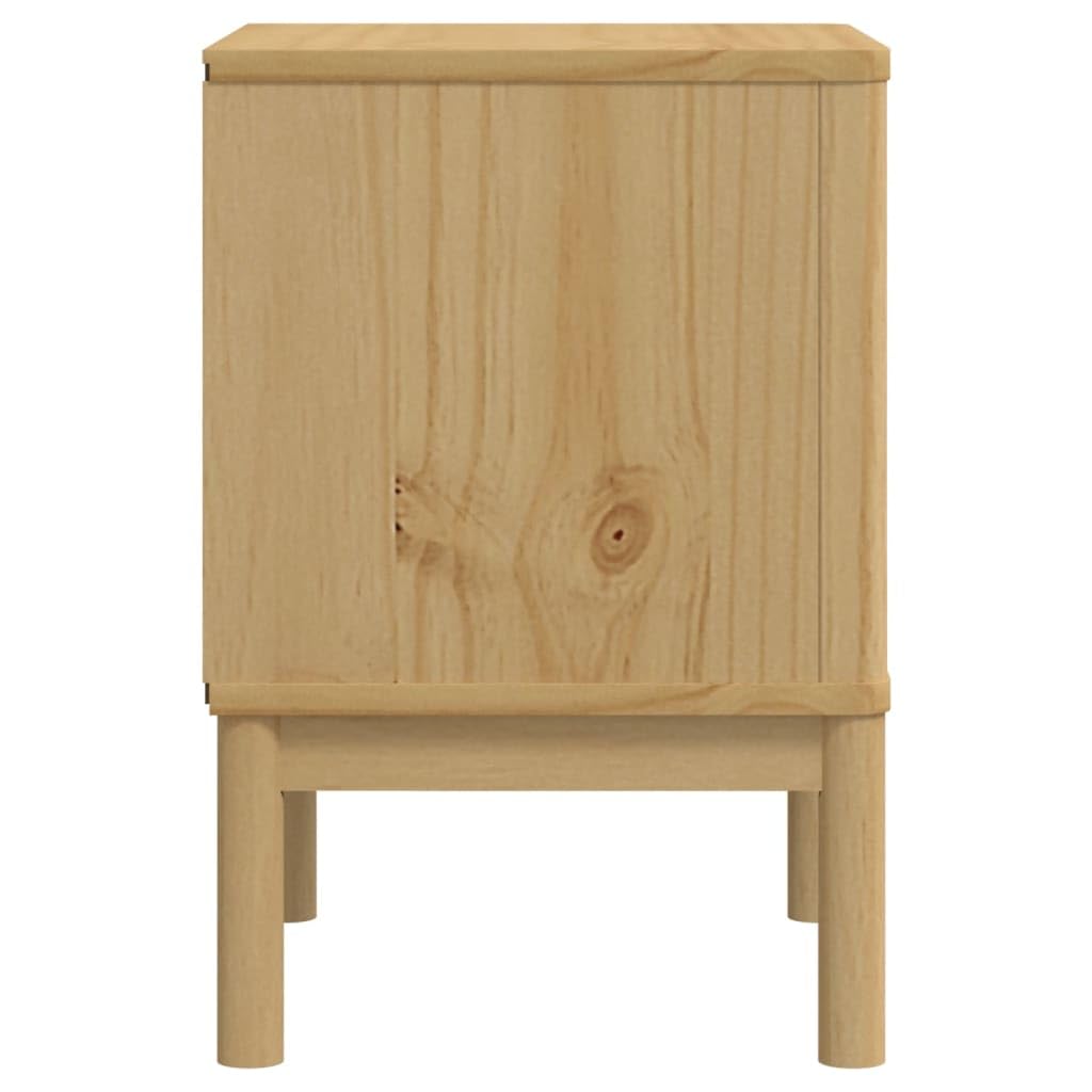 Foto 7 pulgar | Mesita De Noche Vidaxl Floro De Madera Maciza De Pino Con 2 Cajones - Venta Internacional.