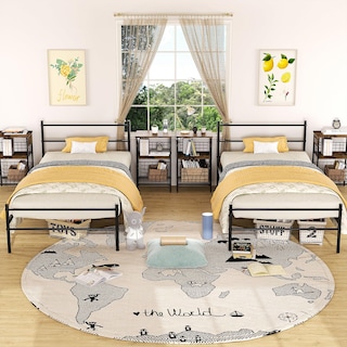 Foto 3 | Cama Furniturer Primo Negro 197.5 X 99 X 80 Cm
