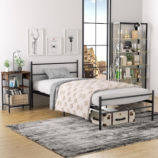 Foto 7 | Cama Furniturer Primo Negro 197.5 X 99 X 80 Cm