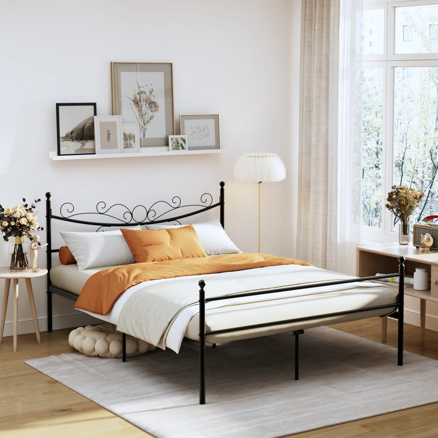 Cama Furniturer Tatiana Negro 199 X 143 X 96 Cm