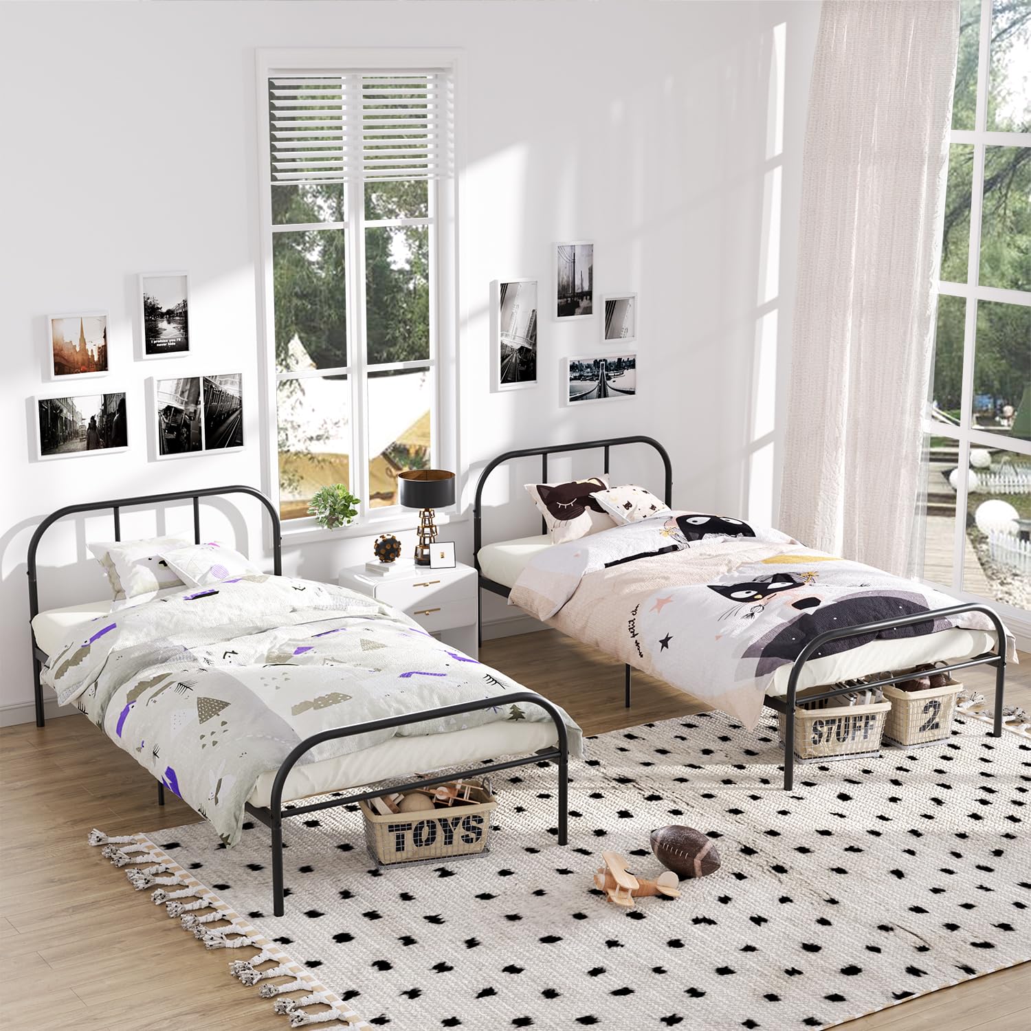 Foto 5 pulgar | Cama Furniturer Milo Negro 197 X 99.2 X 81 Cm