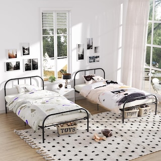 Foto 4 | Cama Furniturer Milo Negro 197 X 99.2 X 81 Cm