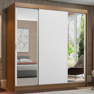 Foto 1 | Clóset Madesa 10956E2E color Blanco 3 Puertas Corredizas 2 con Espejo