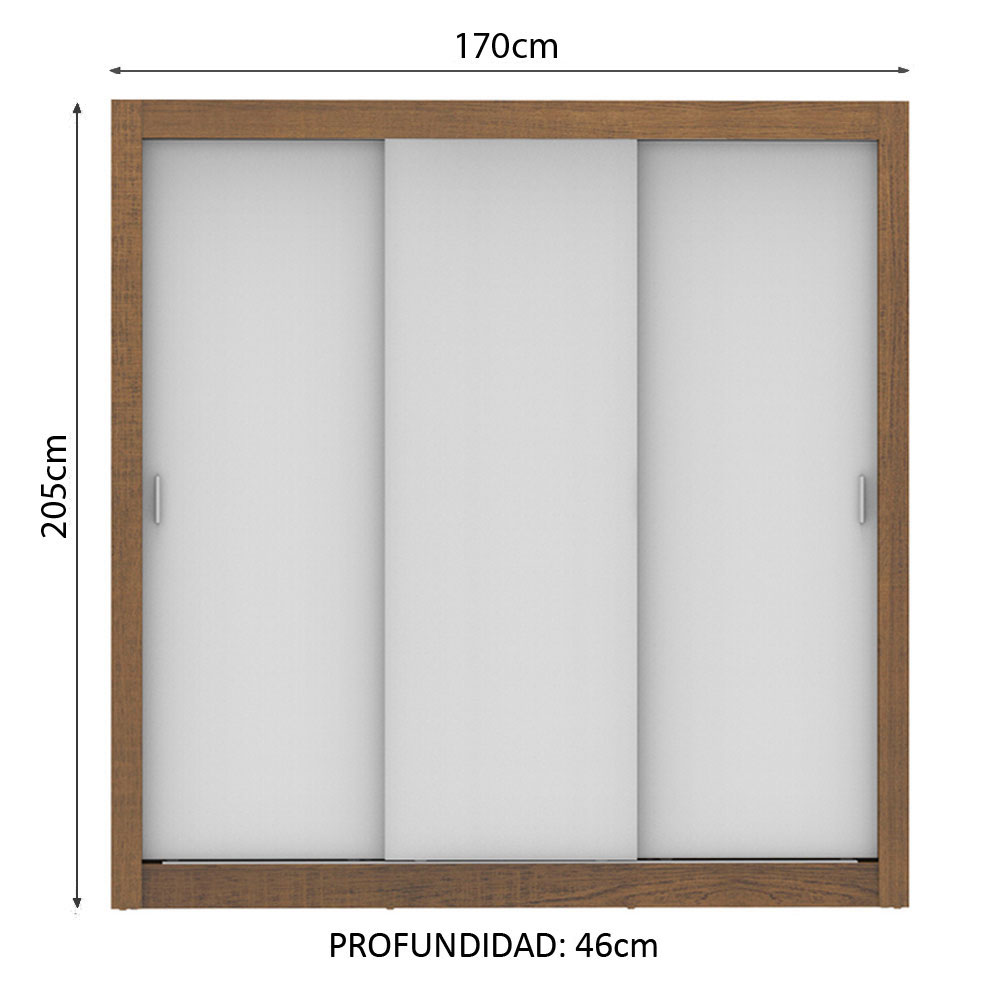 Foto 6 | Clóset Madesa 10936E Blanco con 3 Puertas Corredizas