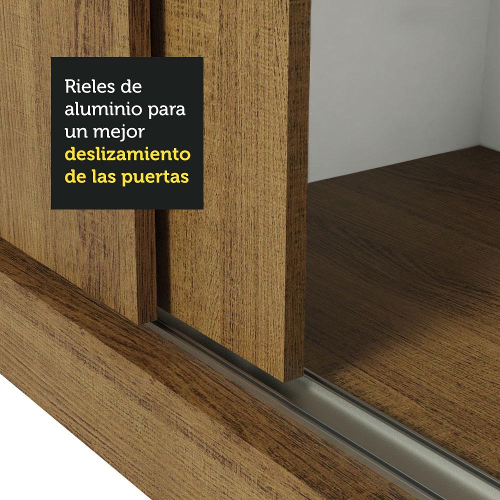 Foto 8 | Ropero Doble Madesa Monaco 3 Puertas Corredizas Marrón