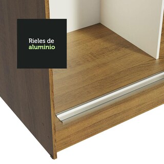 Foto 8 | Ropero Doble Madesa Reno 3 Puertas Corredizas Marrón