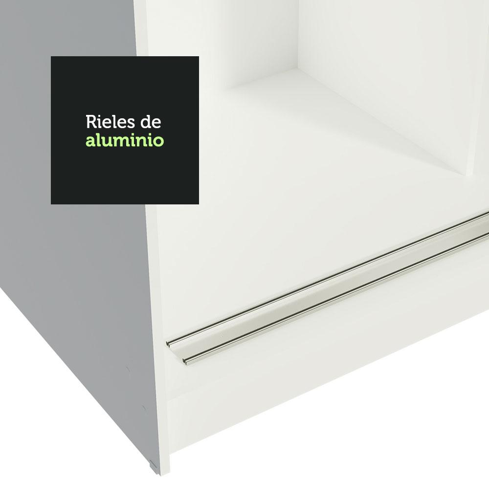 Foto 6 | Ropero Doble Madesa Reno 3 Puertas Corredera con Espejo Blanco