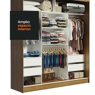Foto 6 | Closet Madesa Marrón con 3 Puertas