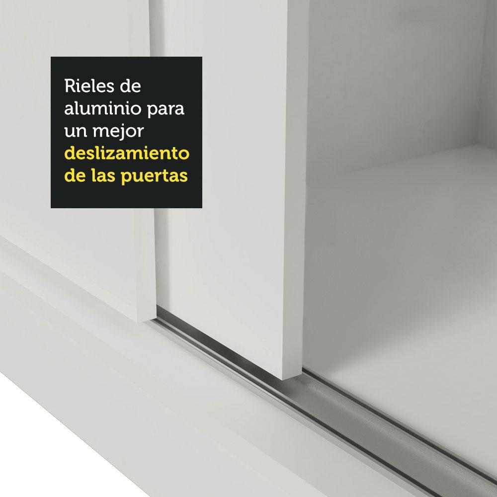 Foto 7 | Clóset Doble Madesa Mónaco 1093093E Blanco 3 Puertas Corredizas con Espejo