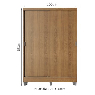 Foto 4 | Closet Luke Madesa 2 Puertas Corredizas Madera con Pies color Marrón