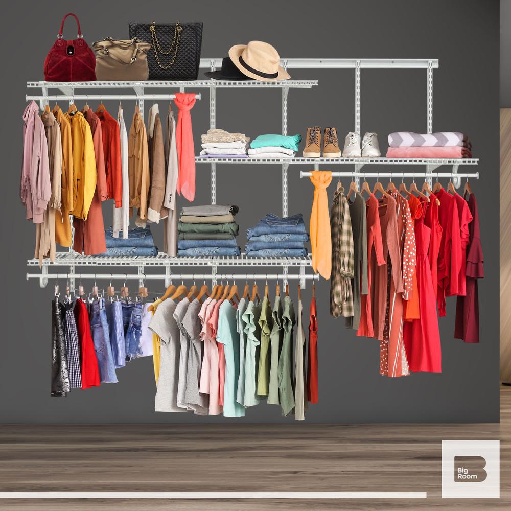 Foto 5 pulgar | Closet Estructural BIG ROOM Blanco Wire Closet 5-8FT X 12"