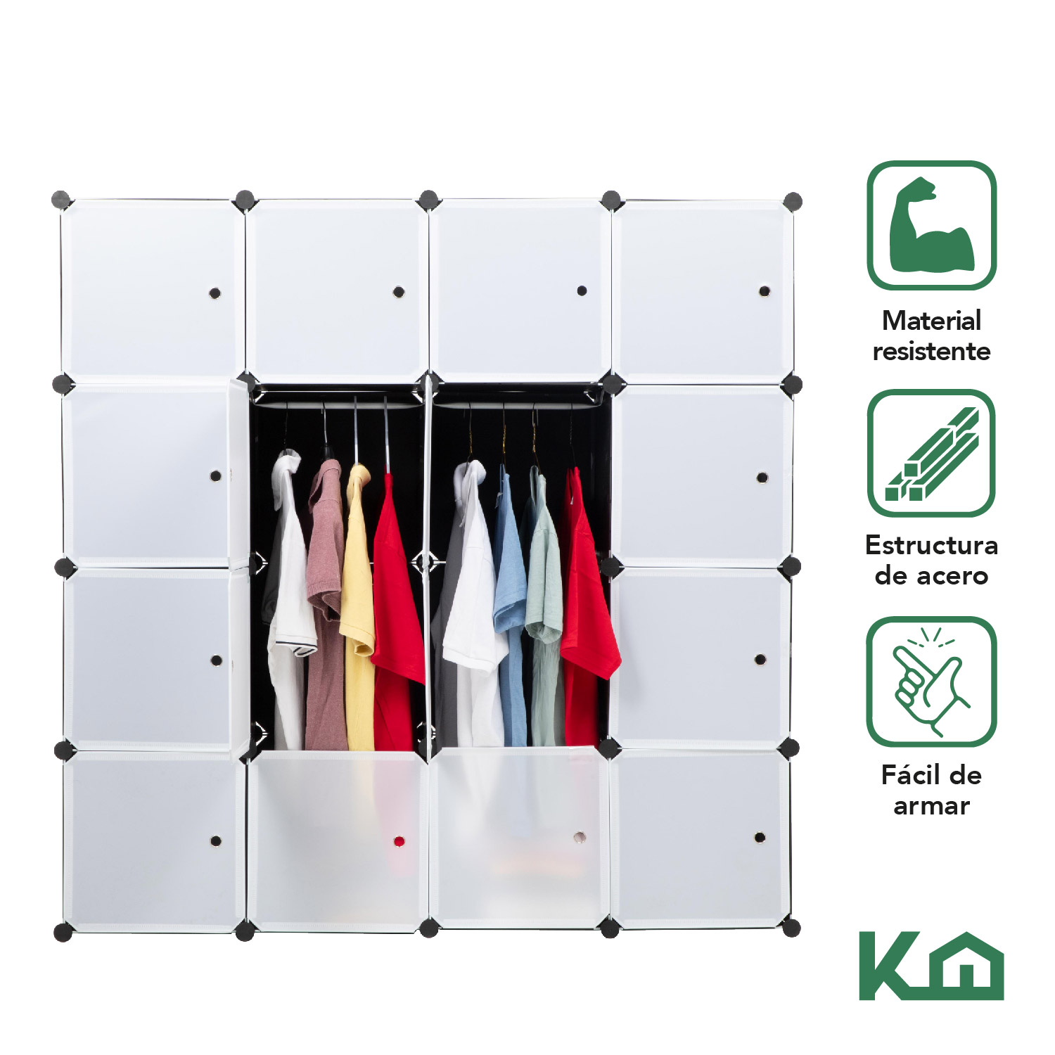 Foto 2 | Closet Armable Kingshouse Portátil color Blanco
