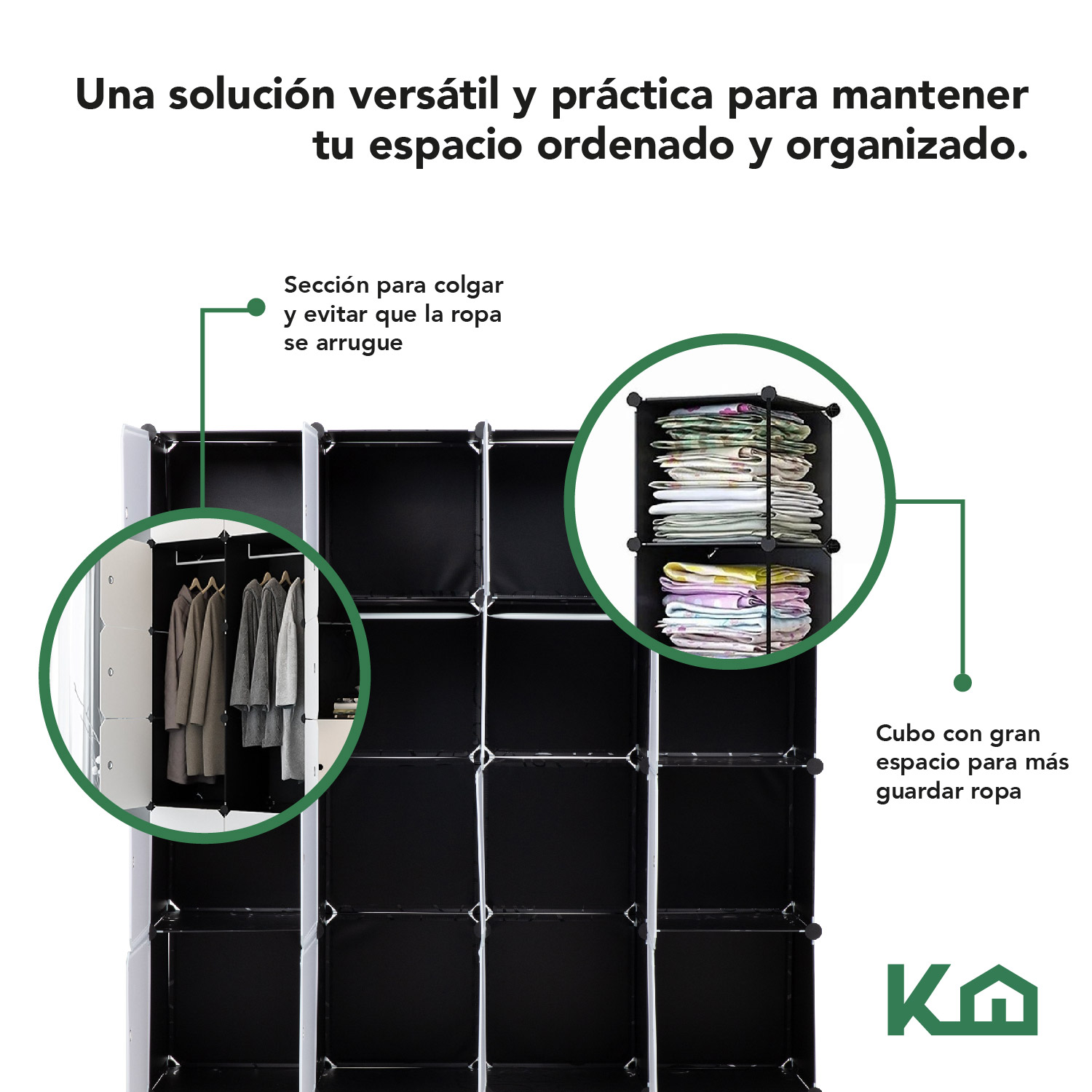 Foto 3 | Closet Armable Kingshouse Portátil color Blanco