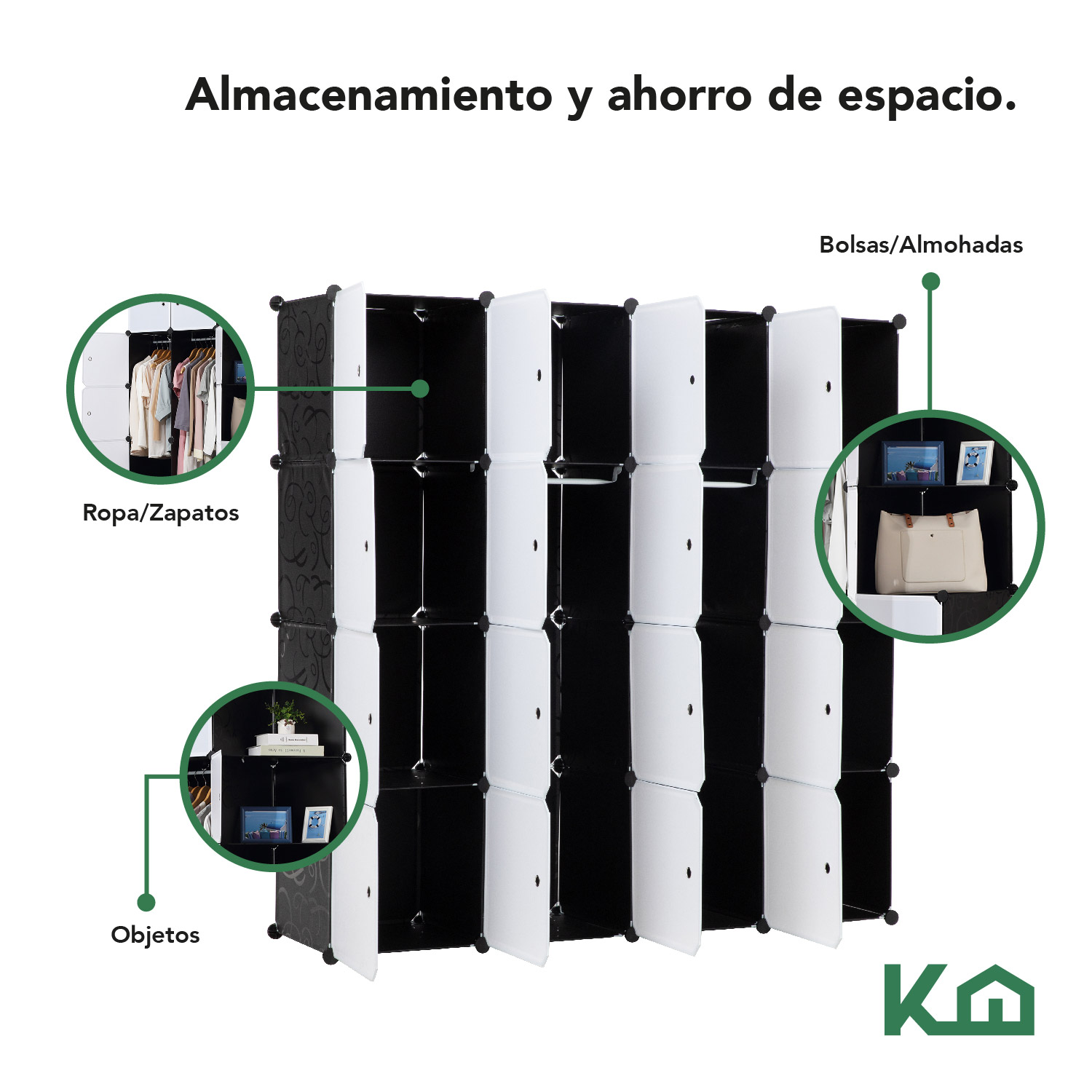 Foto 6 | Closet Armable Kingshouse Portátil color Blanco