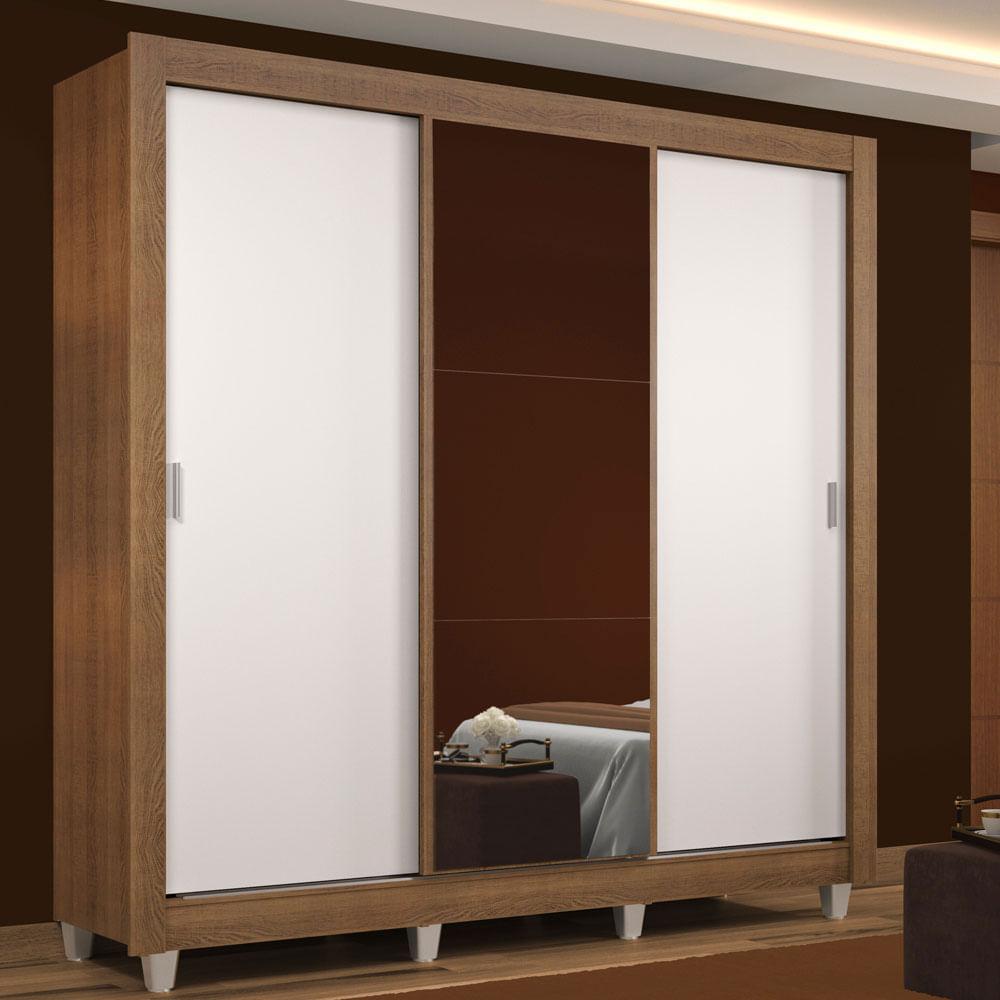 Foto 1 | Closet Madesa Monaco con Patas 3 Puertas Corredizas 1 Espejo