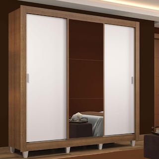 Foto 1 | Closet Madesa Monaco con Patas 3 Puertas Corredizas 1 Espejo