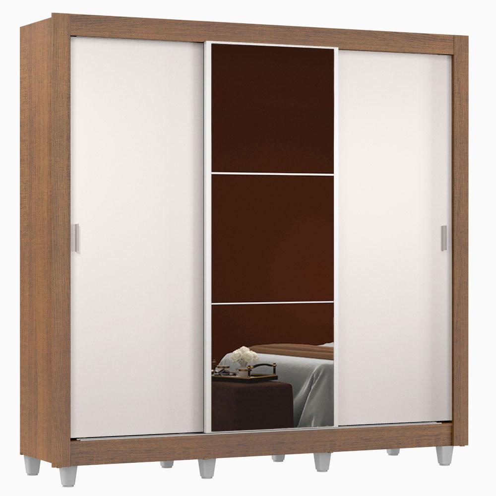 Foto 2 | Closet Madesa Monaco con Patas 3 Puertas Corredizas 1 Espejo